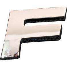 SCA 3D Chrome Badge Letter F, , scaau_hi-res