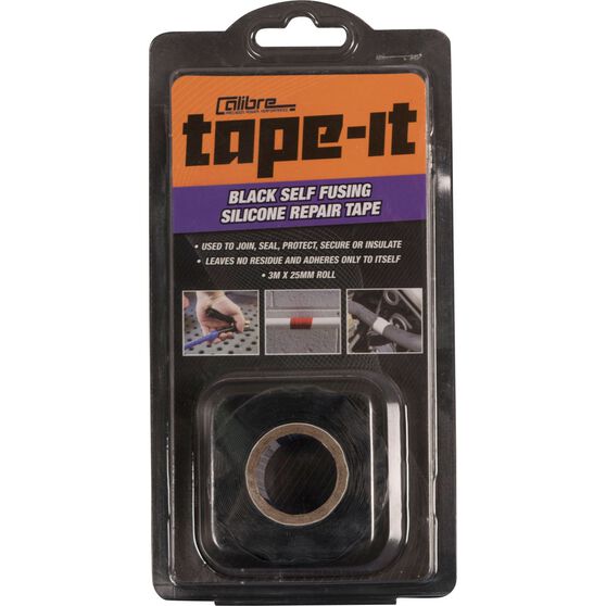 Calibre Tape-It Self-Fusing Silicone Tape - Black, 3m x 25mm, , scaau_hi-res