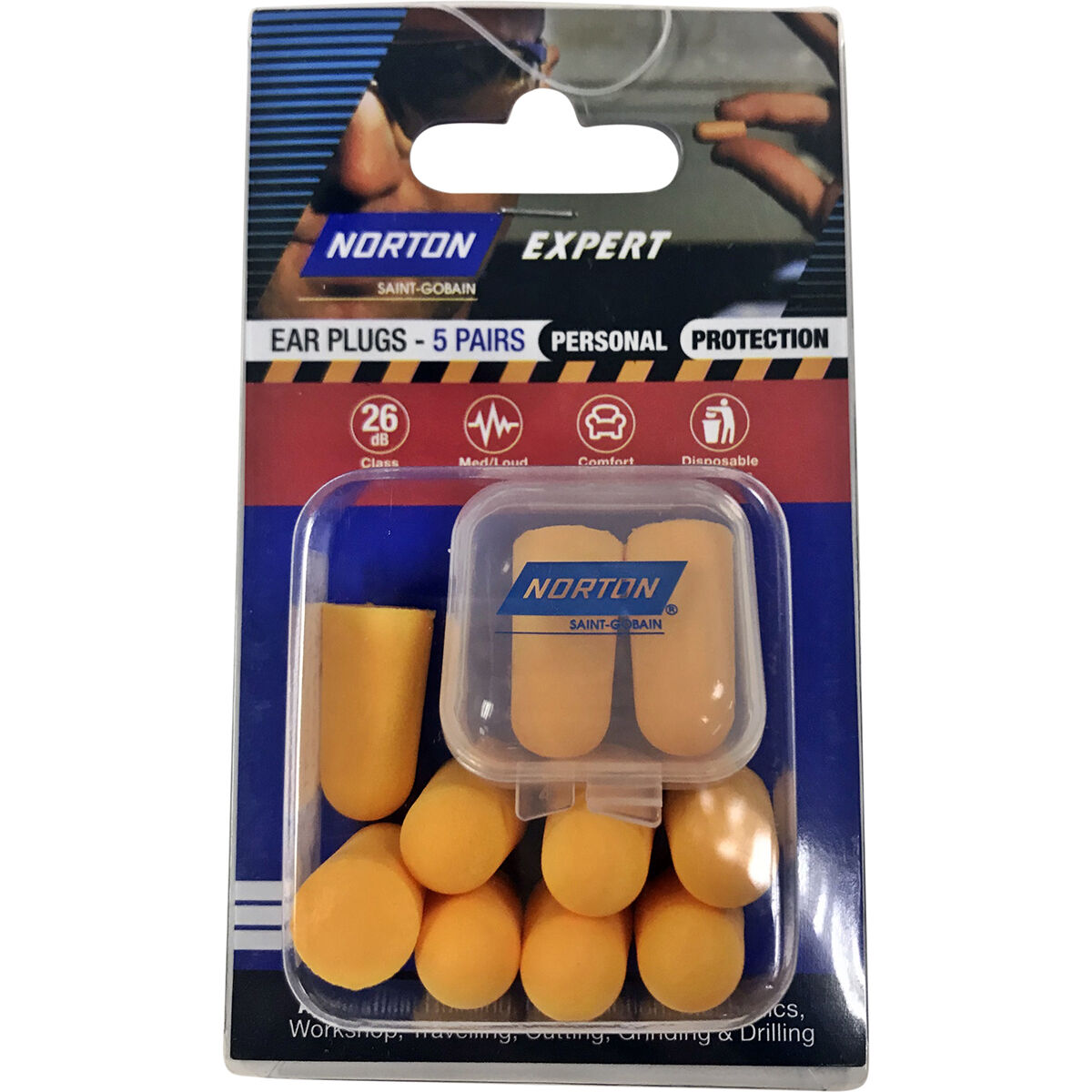 Norton Earplugs with Case - 5 pair, , scaau_hi-res