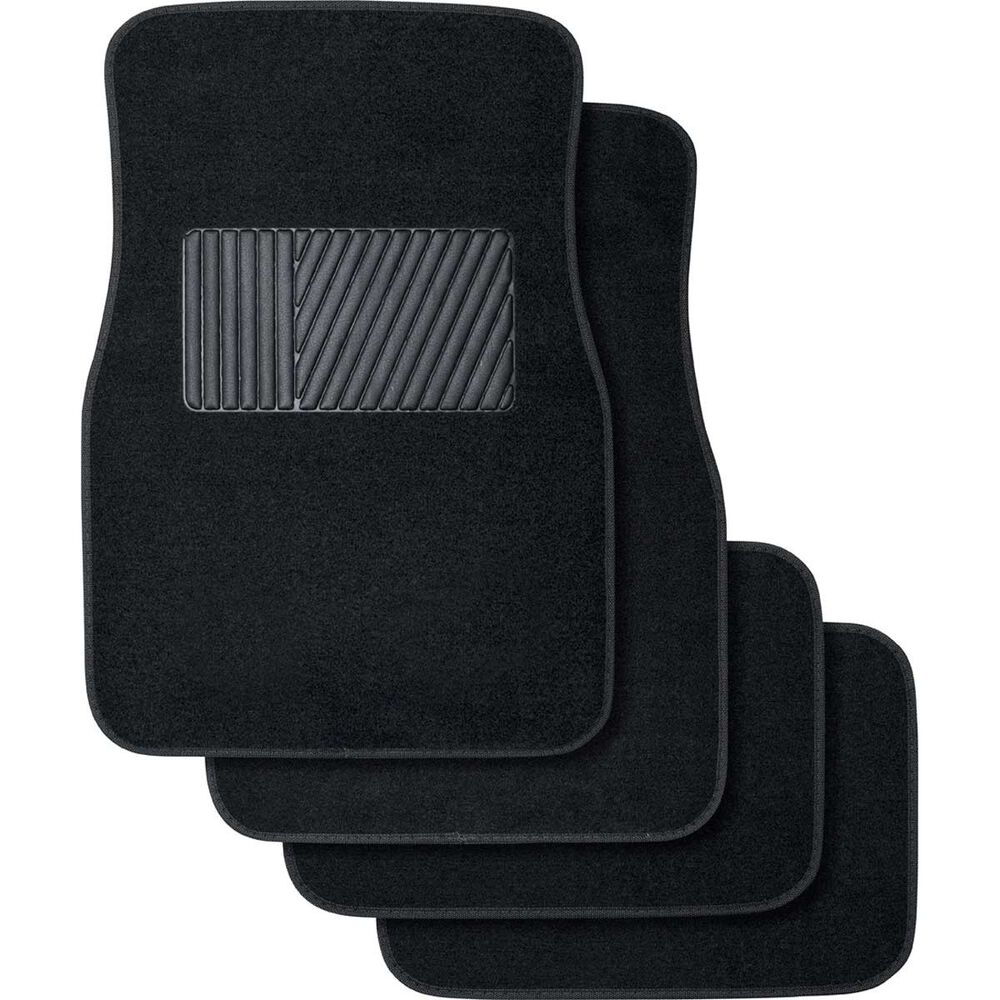 Best Buy Car Floor Mats Carpet, Black, Set of 4