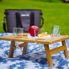 Partylife Wooden Serving Foldable Picnic Table, , scaau_hi-res