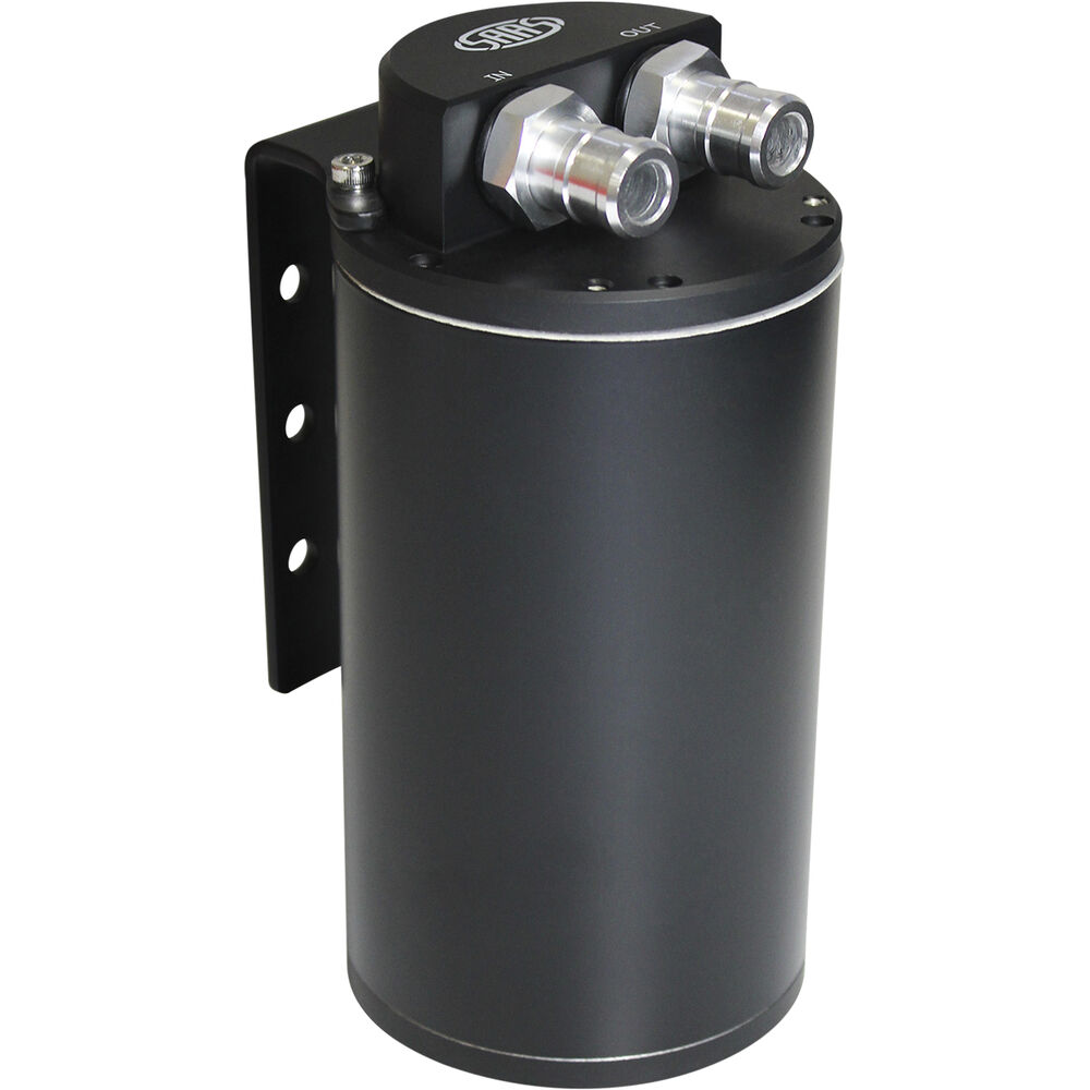 SAAS Baffled Oil Catch Can, Black Billet 500cc Supercheap Auto