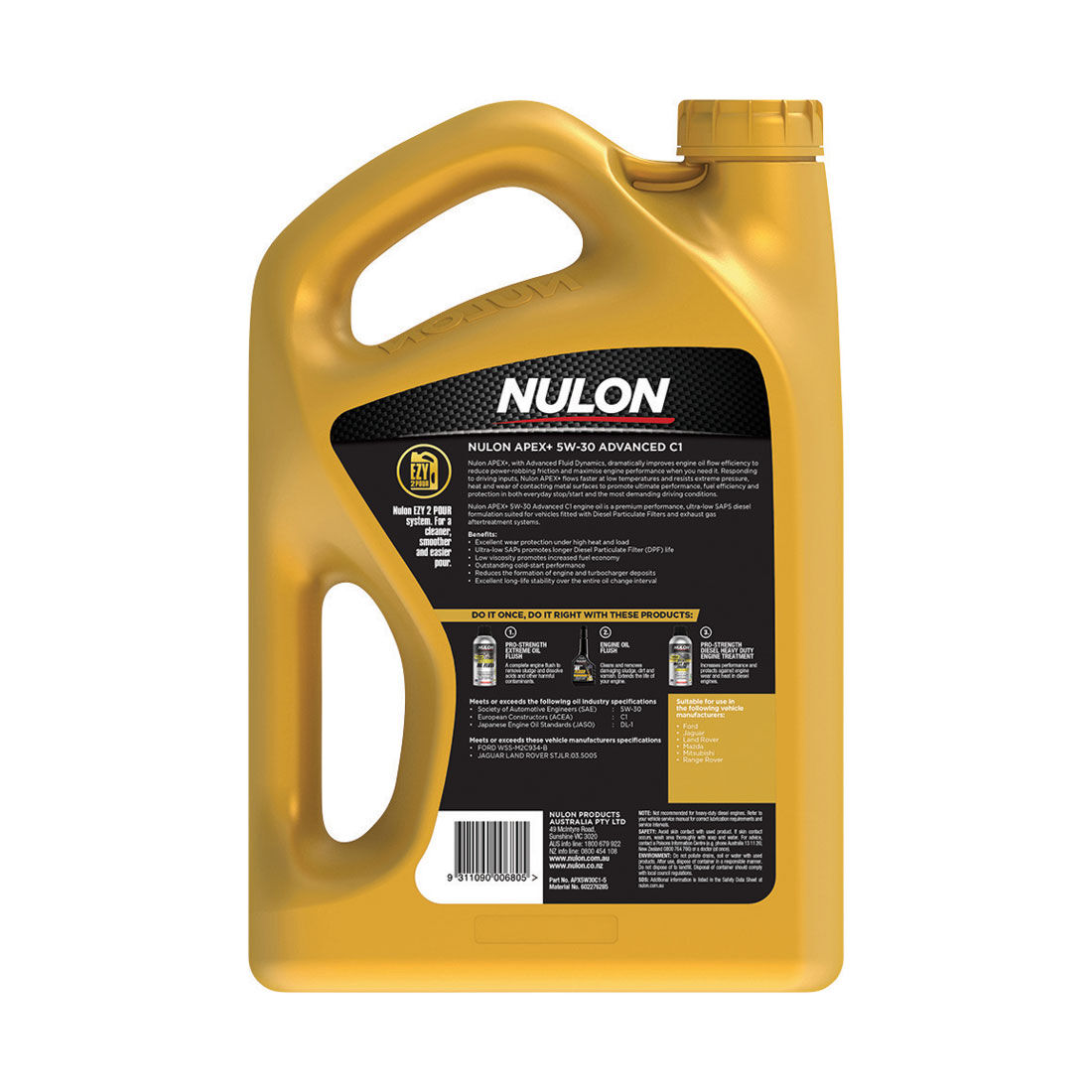 Nulon Apex+ 5W-30 Advanced C1 5 Litre, , scaau_hi-res