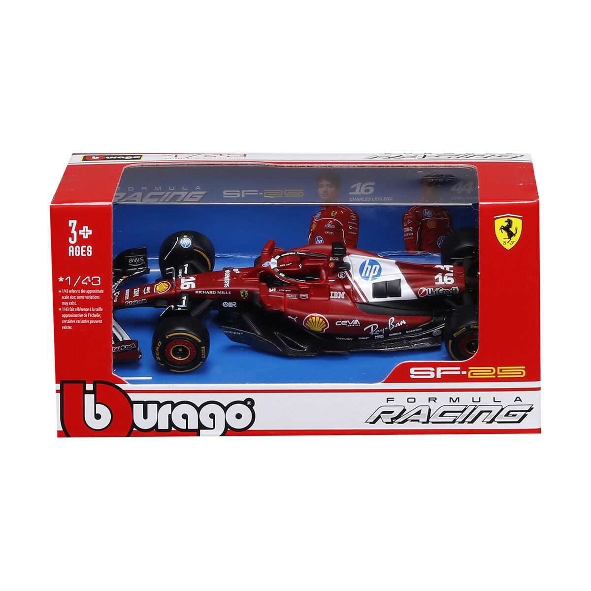 1:43 Die Cast 2025 Ferrari #16 Le Clerc, , scaau_hi-res