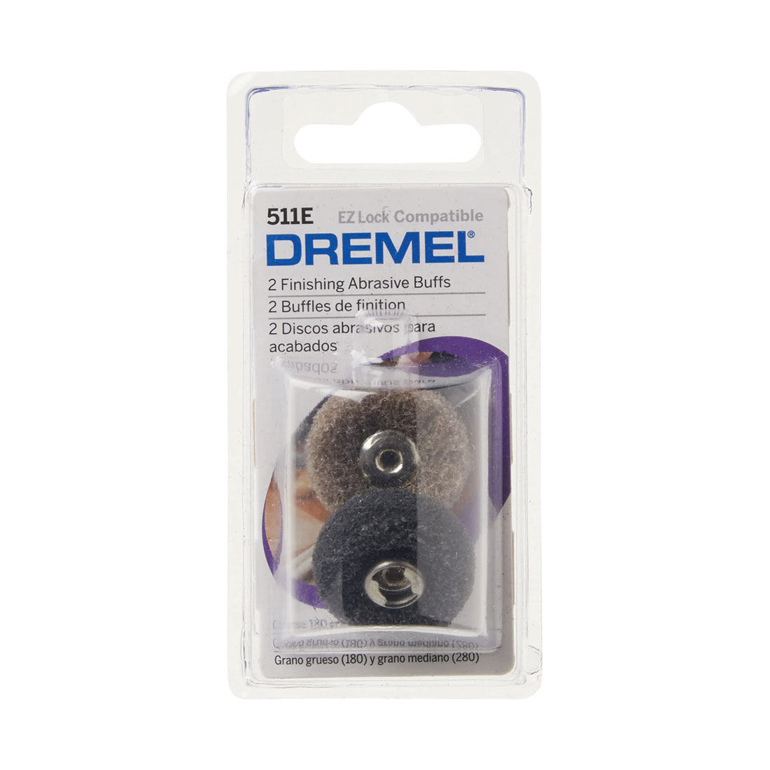 Dremel 2pc Sanding Buff Dia 25mm 180 And 280 Grit, , scaau_hi-res