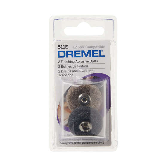 Dremel 2pc Sanding Buff Dia 25mm 180 And 280 Grit, , scaau_hi-res