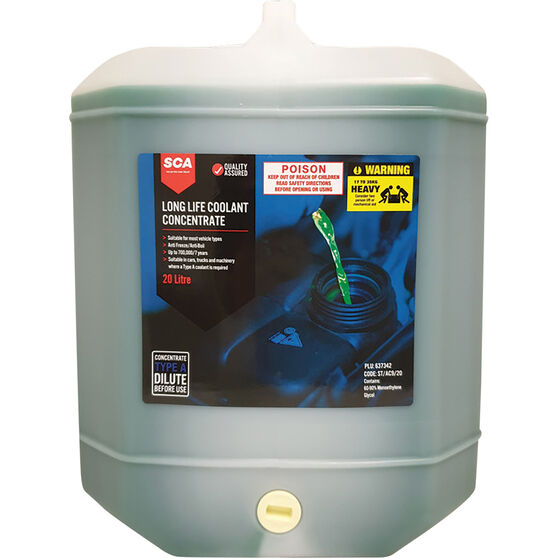 SCA Organic Coolant Concentrate Green 20 Litre, , scaau_hi-res