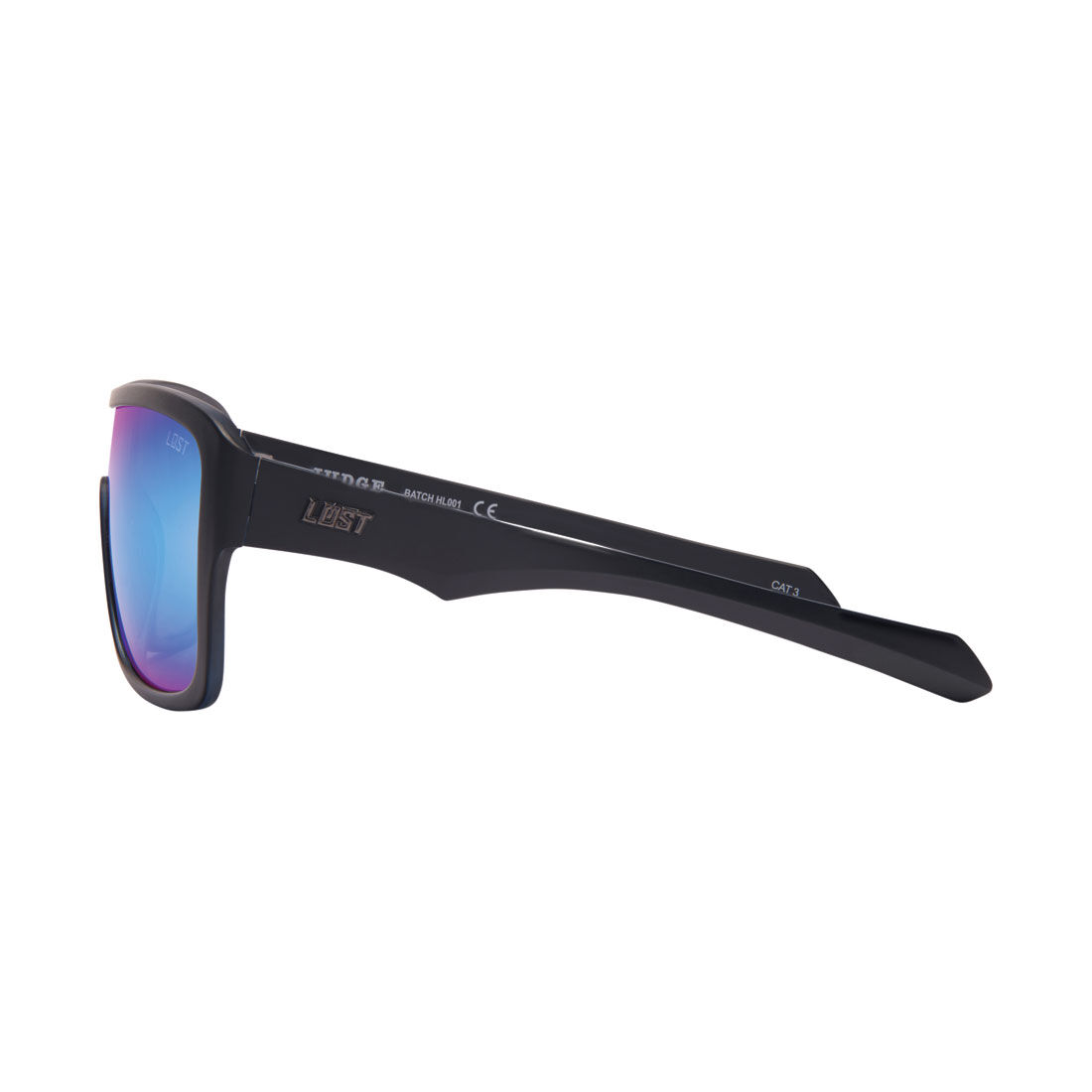LOST Sunglasses Judge Mirror Matt Black Blue, , scaau_hi-res