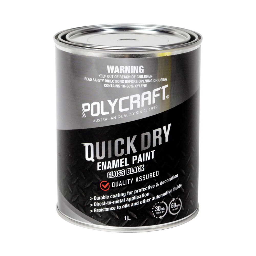 Polycraft Enamel Quick Dry Black 1 Litre Supercheap Auto