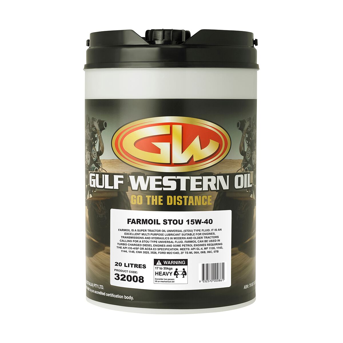 Gulf Western Farmoil STOU 15W-40 20 Litre, , scaau_hi-res
