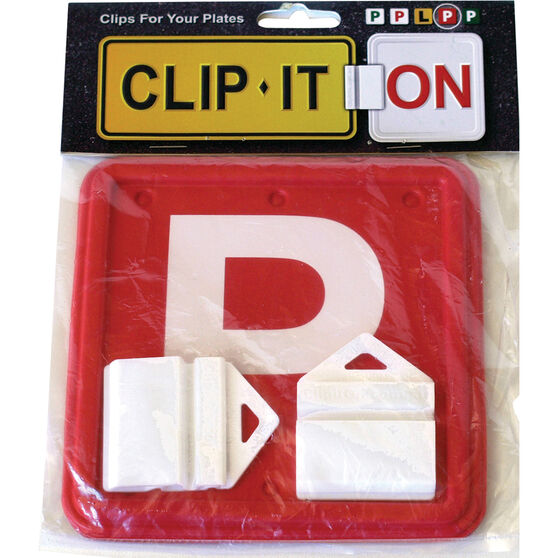 Clip It On VIC/WA Red P Plate and Clips Twin Pack, , scaau_hi-res