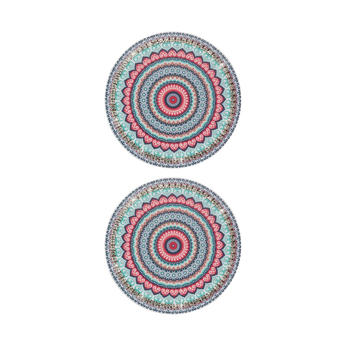 Cabin Crew Drink Coasters Aqua/Pink/Bling, , scaau_hi-res