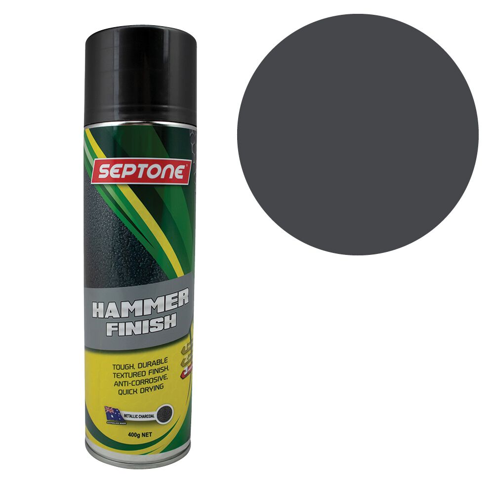 Septone&reg; Hammer Finish Paint, Charcoal - 400g, , scaau_hi-res