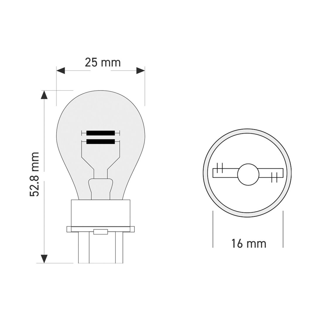 SCA Incandescent Globe - PY27 12V 27/7W - 2 Pack, , scaau_hi-res