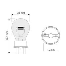 SCA Incandescent Globe - PY27 12V 27/7W - 2 Pack, , scaau_hi-res