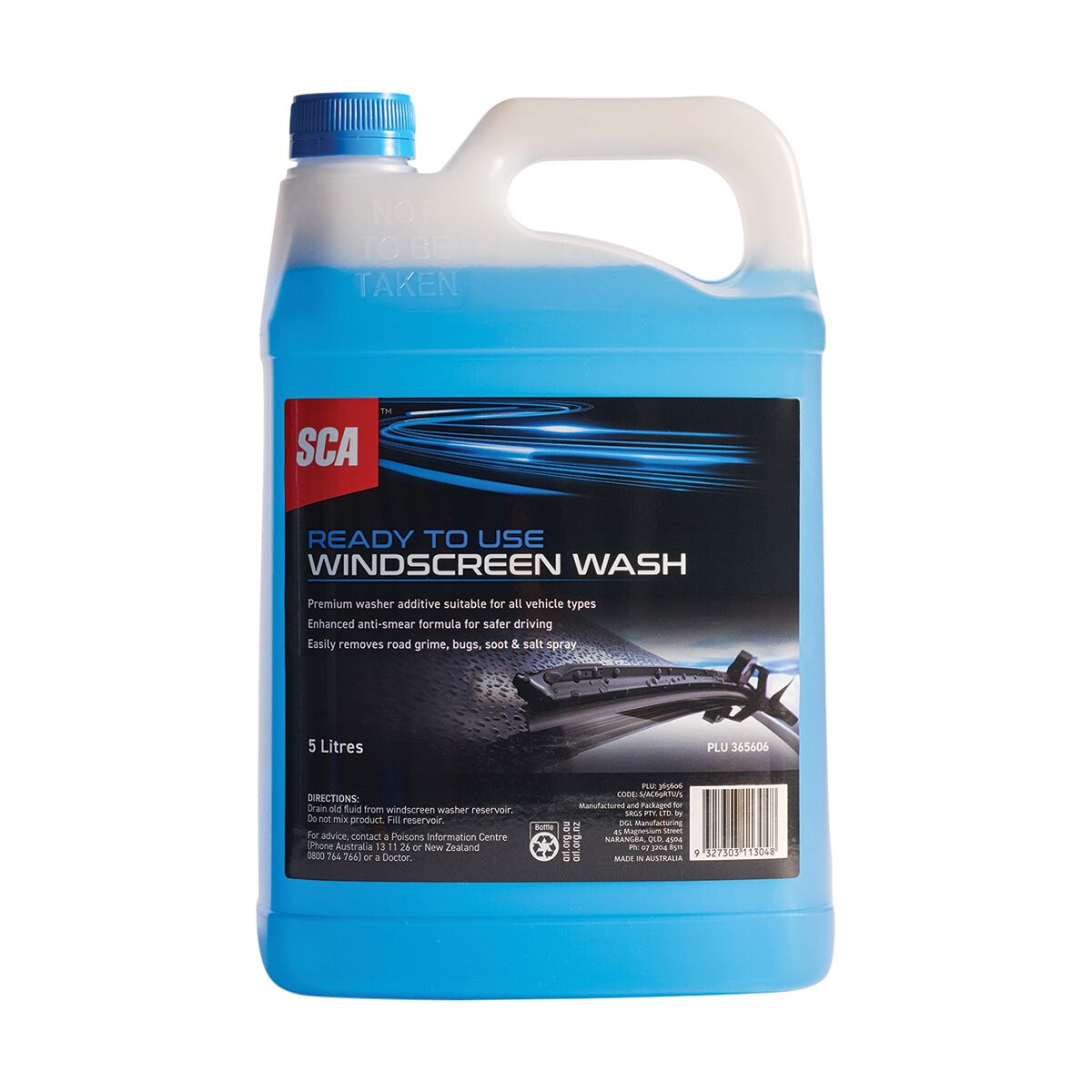 SCA Windscreen Wash Ready to Use 5 Litre, , scaau_hi-res
