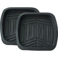 Ridge Ryder Deep Dish Car Floor Mats - Black Rear Pair, , scaau_hi-res