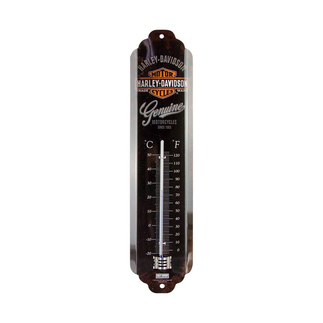 Nostalgic-Art Metal Thermometer Harley Davidson Genuine Logo, , scaau_hi-res