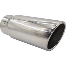 Street Series Stainless Steel Exhaust Tip - Angle Cut Rolled Tip suits 52mm to 76mm, , scaau_hi-res