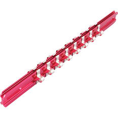 ToolPRO Socket Rail Aluminium 1/4" Drive 16 Clip, , scaau_hi-res