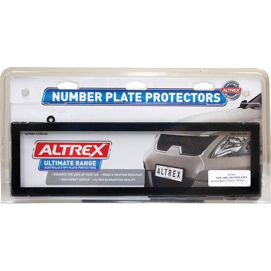 Altrex Number Plate Protector - 6 Figure Premium Clear 6NLPDB, , scaau_hi-res