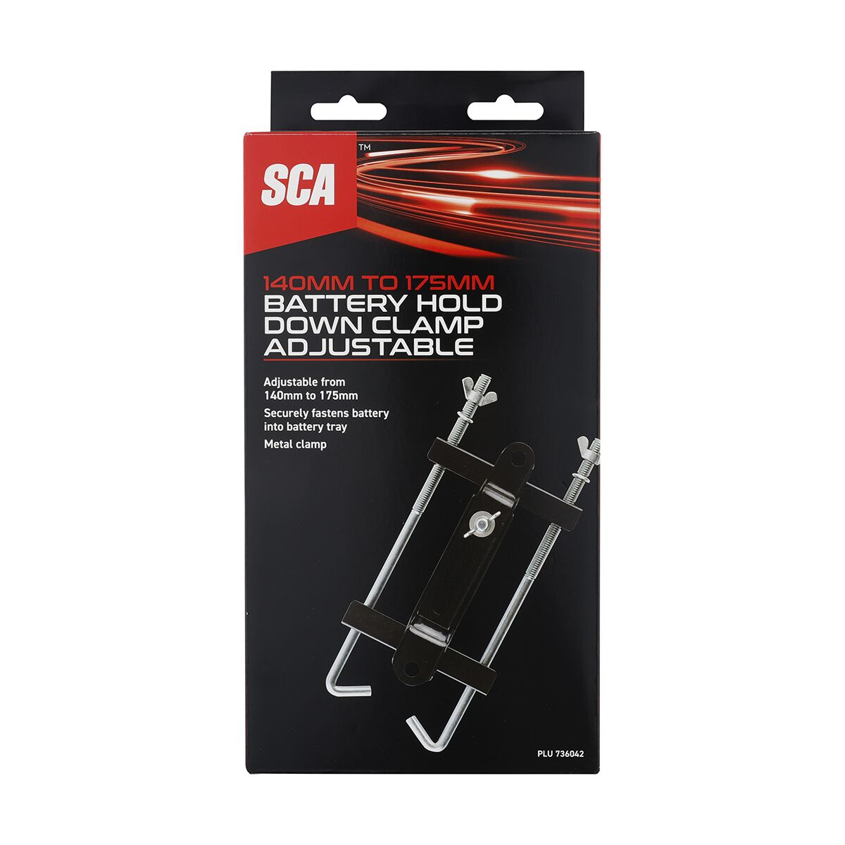 SCA Battery Hold Downs - 140-175mm Adjustable Clamp, , scaau_hi-res