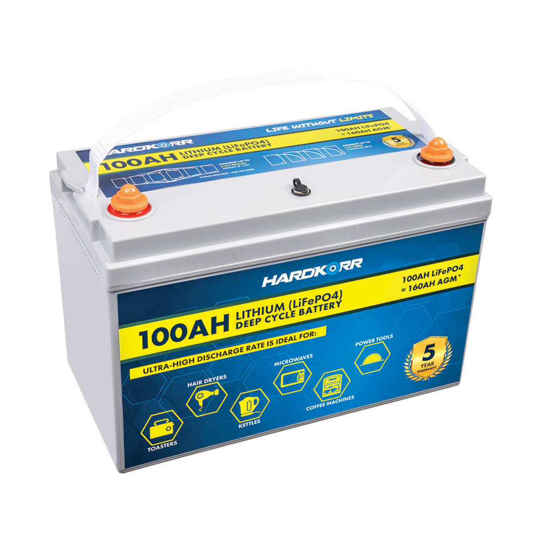 Hardkorr Lithium Battery 100AH, , scaau_hi-res