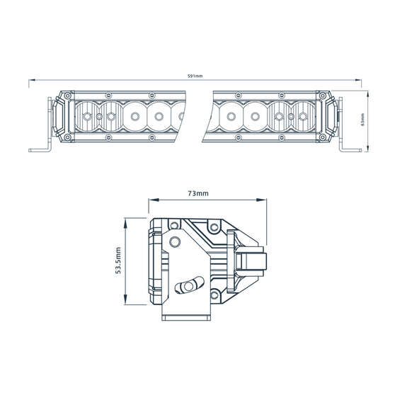 Ridge Ryder LED Driving Light Bar w/ harness - 21" 84W, , scaau_hi-res