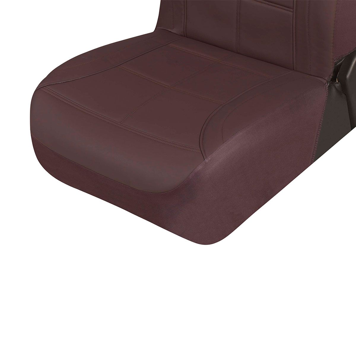 SCA Leather Look Burgundy Grid Seat Cover, , scaau_hi-res