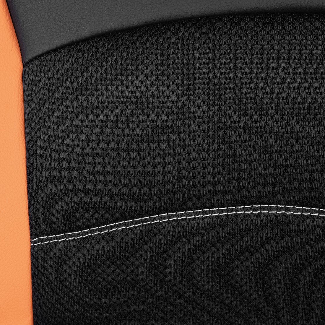SCA Seat Cover Leather Look and Mesh Size 30A Orange, , scaau_hi-res