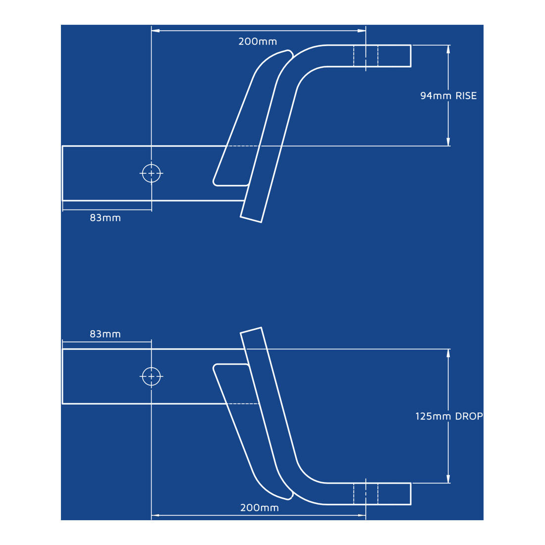Hayman Reese Tow Ball Mount Kit 125mm/200mm, , scaau_hi-res
