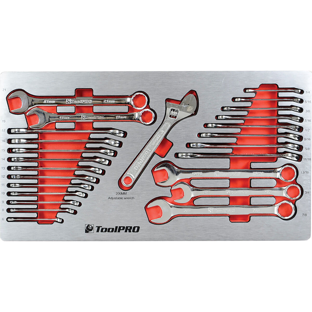 ToolPRO EVA Spanner Combo Set Metric/SAE 25 Piece, , scaau_hi-res