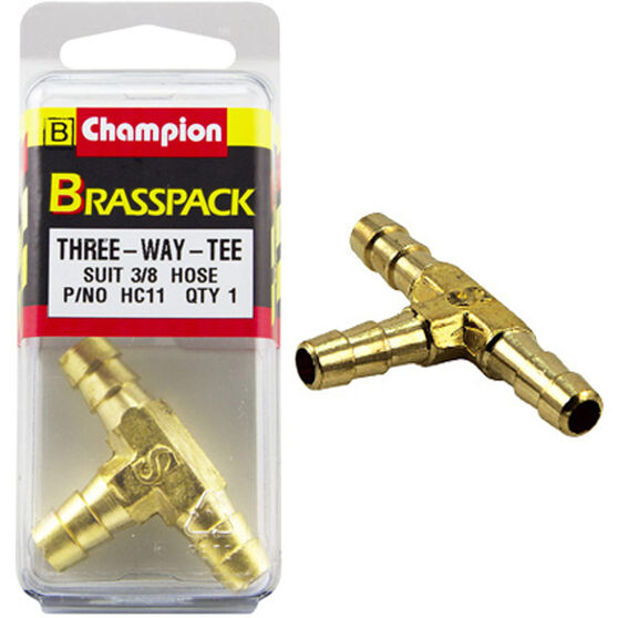 Champion T Pieces - 3 / 8inch, Brass, , scaau_hi-res