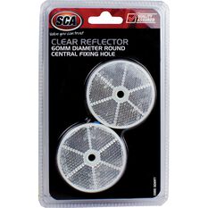SCA Reflector - Clear, 60mm, Round, 2 Pack, , scaau_hi-res