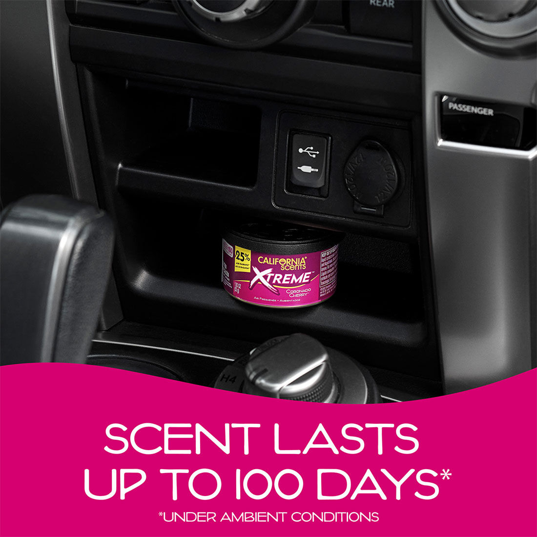 California Scents Xtreme Can Coronado Cherry Car Air Freshener 52g, , scaau_hi-res