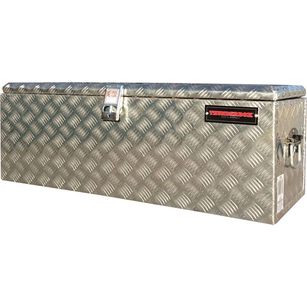 Thunderbox Aluminium Checkerplate Tool Box 114 Litre Supercheap Auto
