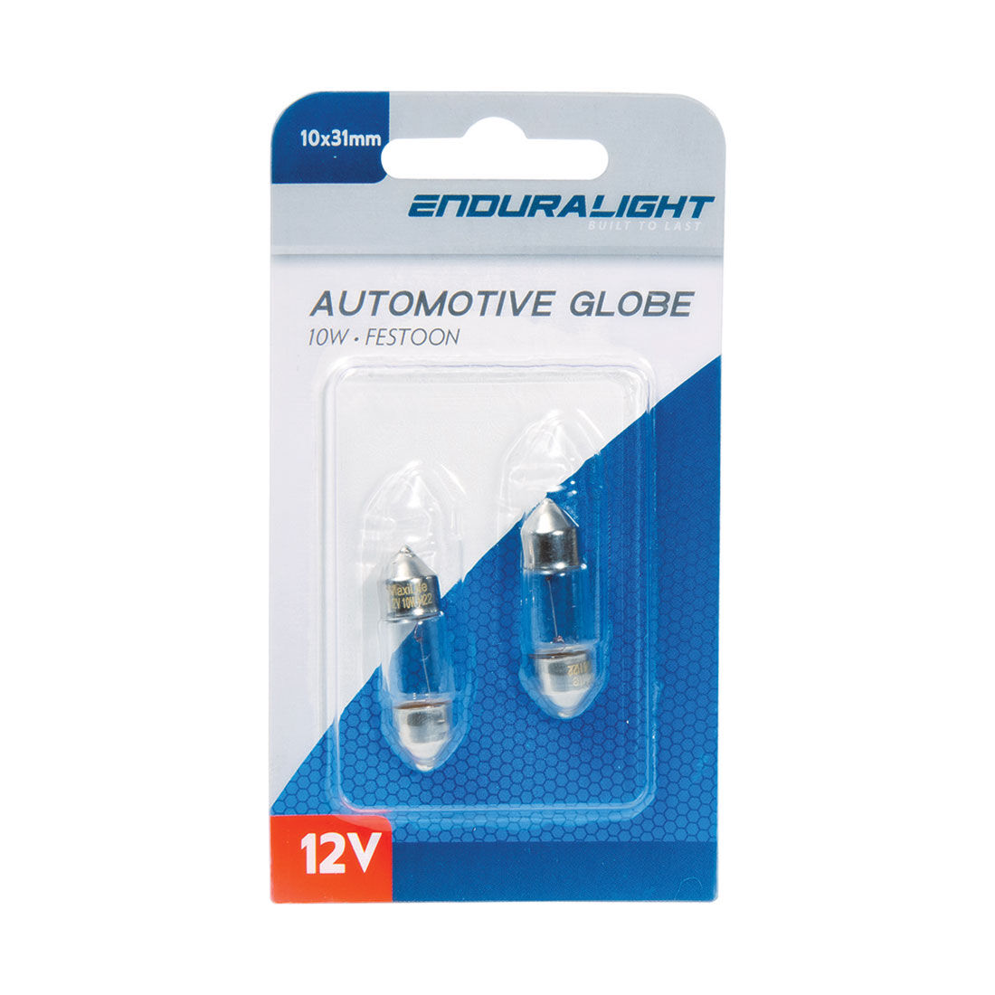 ENDURALIGHT Automotive Globes Festoon 12V 10W 10X31mm