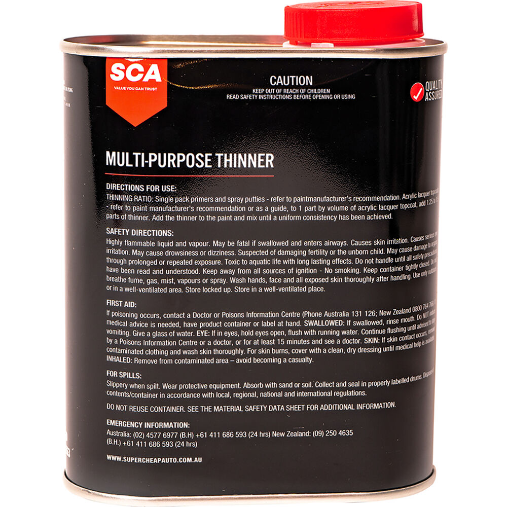 SCA MultiPurpose Thinner 1 Litre Supercheap Auto
