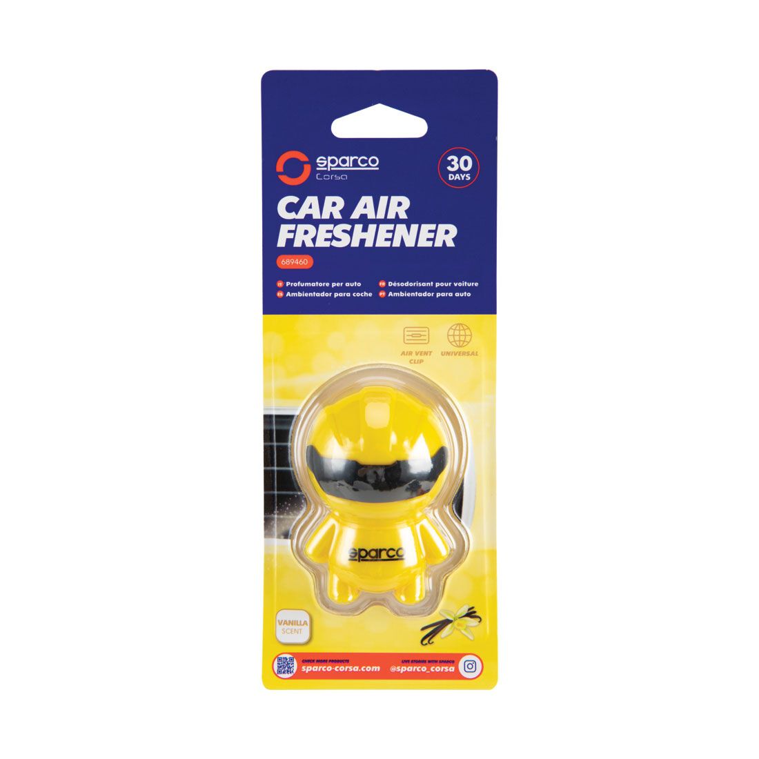 Sparco Mr. Pilot Air Freshener Vent - Vanilla, , scaau_hi-res