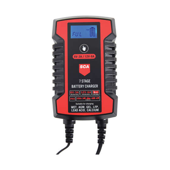 SCA 6/12V 3/6 Amp Battery Charger, , scaau_hi-res