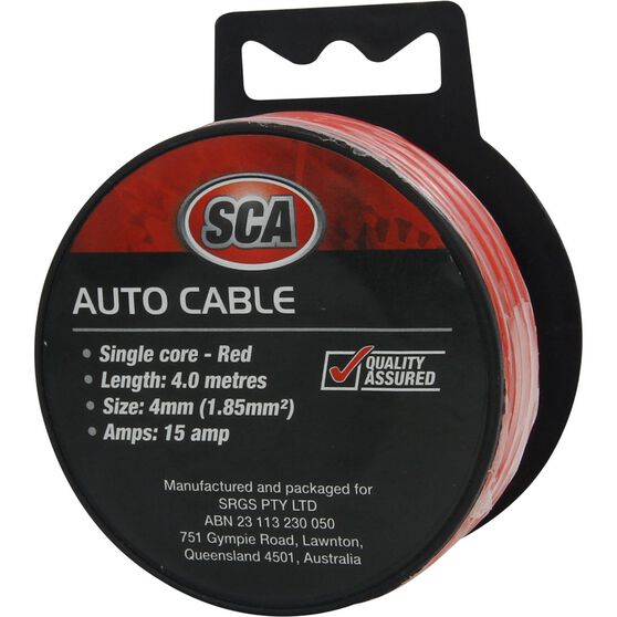 SCA Auto Cable - 15 AMP, 4mm, 4m, Red, , scaau_hi-res