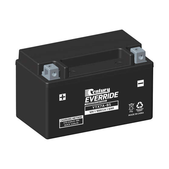 Century EverRide Powersports Battery YTX7A-BS, , scaau_hi-res