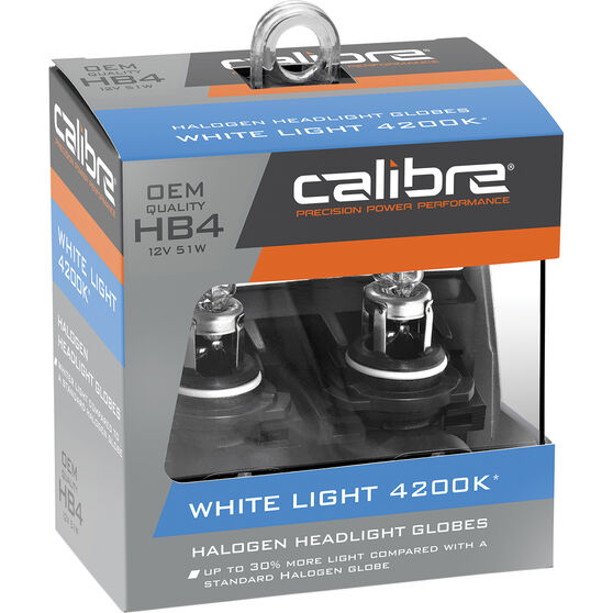 Calibre White Light 4200K Headlight Globes - HB4, 12V 51W, CA4200HB4, , scaau_hi-res
