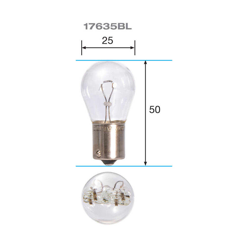 Narva 47382 Stop/Tail & Indicator Globe – 12V 21W Ba15S P21W, Pack Of 10