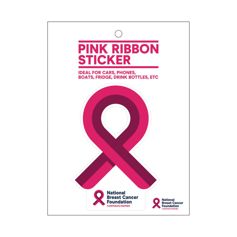 NBCF Pink Ribbon Sticker Supercheap Auto
