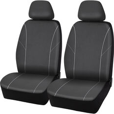 SCA Essential Polyester Seat Covers Black, Adjustable Headrests, Size 30, Front, Airbag Compatible, , scaau_hi-res
