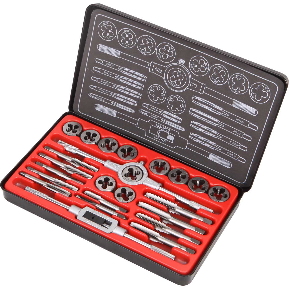 ToolPRO Tap and Die Set Imperial 24 Piece Supercheap Auto