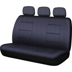 SCA Leather Look Seat Covers - Black, Built-In Headrestss, Size 06H, Rear Seat, , scaau_hi-res