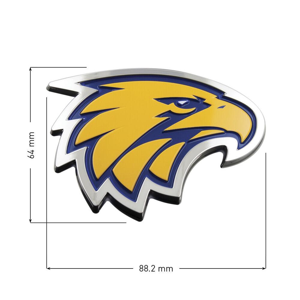 West Coast Eagles AFL Supporter Logo - 3D Chrome Finish ...
