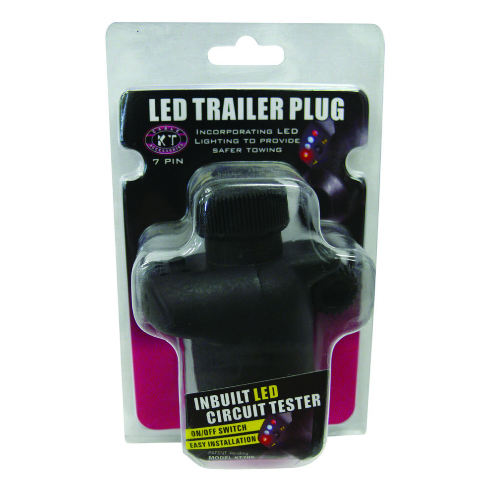Trailer Plug 7 Pin Large Round, LED Supercheap Auto